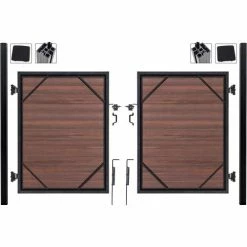 Infinity Euro Full Composite 10'Wx4'H Black Rose Aluminum/Composite Adj Fence Double Gate Kit -IN GROUND ONLY 17 Infinity Euro Full Composite 10'Wx4'H Black Rose Aluminum/Composite Adj Fence Double Gate Kit -IN GROUND ONLY -Insulation Sales Store UT2226SILOBACK