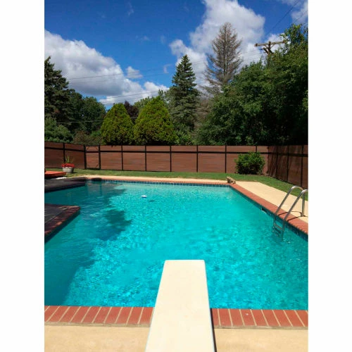 Infinity Euro Estate 6'W x 6'H King Cedar Aluminum/Composite Horizontal Fence-Adder Section-IN GROUND 12 Infinity Euro Estate 6'W x 6'H King Cedar Aluminum/Composite Horizontal Fence-Adder Section-IN GROUND - Image 12