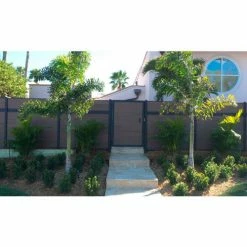 Infinity Euro Estate 6'W x 6'H King Cedar Aluminum/Composite Horizontal Fence - Starter Section-SURFACE MOUNT 39 Infinity Euro Estate 6'W x 6'H King Cedar Aluminum/Composite Horizontal Fence - Starter Section-SURFACE MOUNT -Insulation Sales Store grand hyatt gate 6ft 2