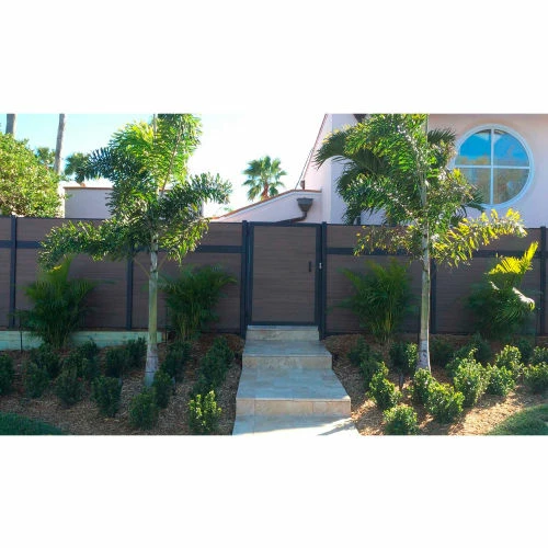 Infinity Euro Estate 6'W x 6'H Oxford Grey Aluminum/Composite Horizontal Fence - Starter Section-SURFACE MOUNT 15 Infinity Euro Estate 6'W x 6'H Oxford Grey Aluminum/Composite Horizontal Fence - Starter Section-SURFACE MOUNT - Image 15