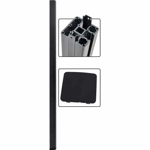 Infinity Euro Estate 6'W x 4'H King Cedar Aluminum/Composite Horizontal Fence Starter Section- IN GROUND 3 Infinity Euro Estate 6'W x 4'H King Cedar Aluminum/Composite Horizontal Fence Starter Section- IN GROUND - Image 3