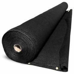 Insulation Sales Store 8 BOEN Privacy Netting W/Reinforced Grommets, 6' x 100', Black - PN-30059
