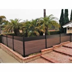 Infinity Euro Estate 6'W x 4'H Black Rose Aluminum/Composite Horizontal Fence Starter Section- IN GROUND -Insulation Sales Store san clemente 10